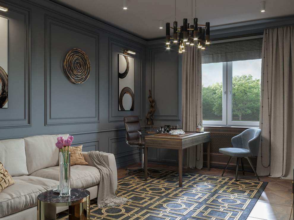 Дизайн коттеджа в неоклассическом стиле 260 кв.м. (2018 год)