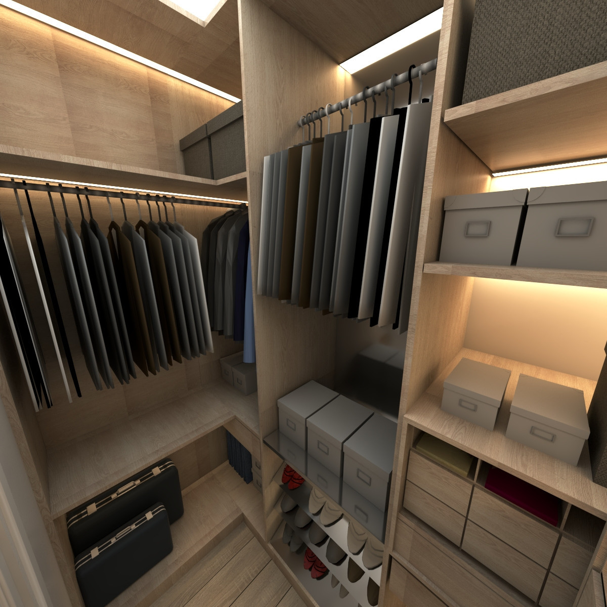 Дизайн интерьера гардеробной