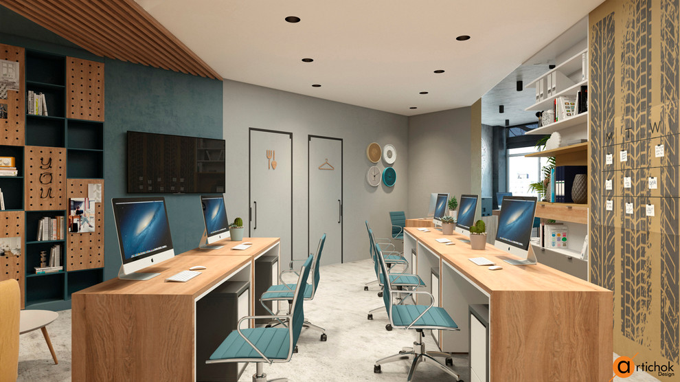 Рабочая зона офиса автомобильной компании