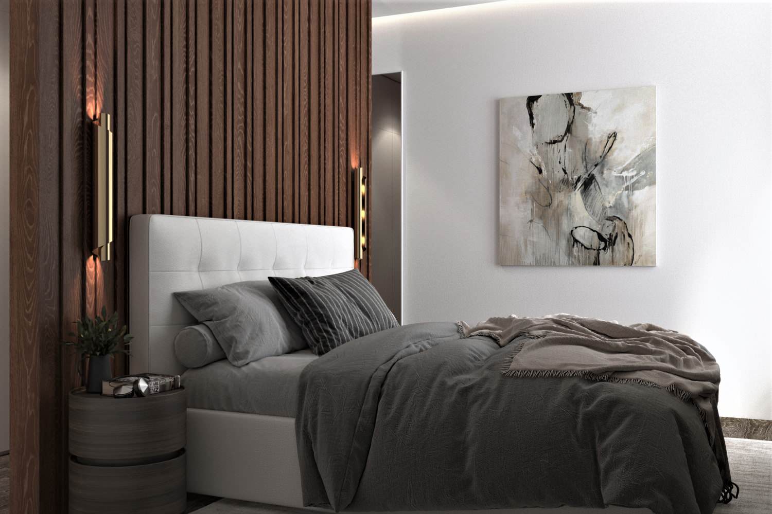 Монохромный с деревом