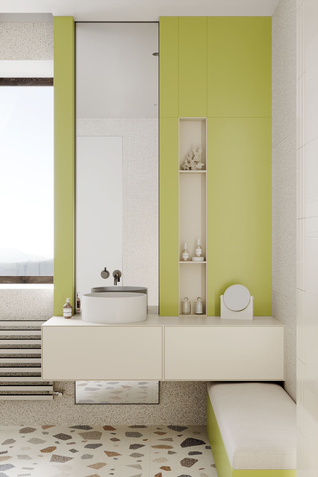 Интерьер ванной комнаты. Дизайнер Елена Шатохина