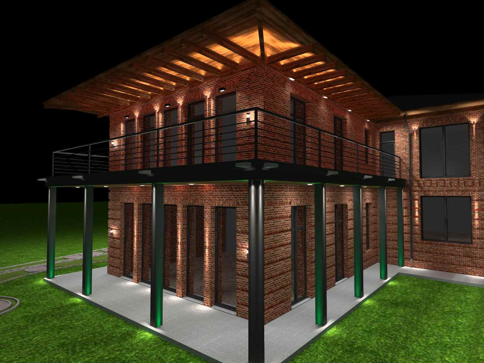 Освещение загородного дома