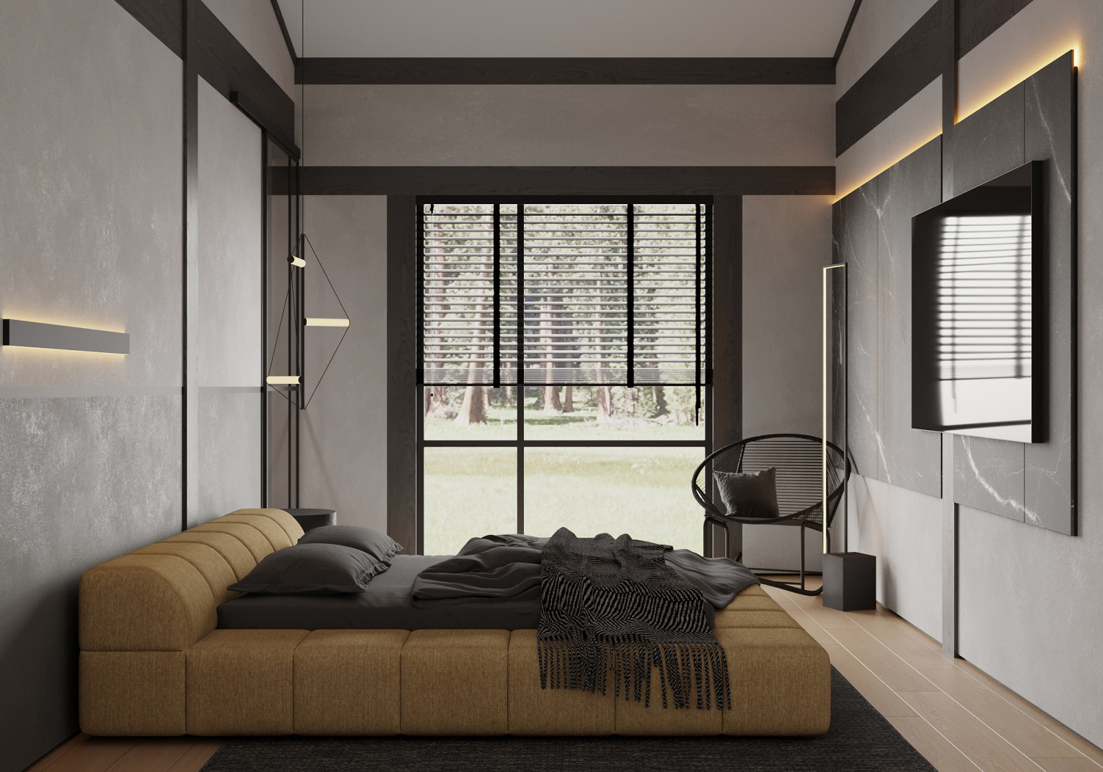 Мастер - спальня с гардеробной