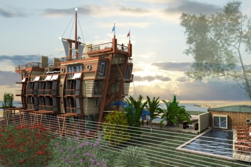 Обложка проекта: ПРОЕКТ  РЕСТОРАННОГО  КОМПЛЕКСА  С  МИНИ-ГОСТИНИЦЕЙ "КАРАВЕЛЛА"  В Г. ГАГРЫ  (20