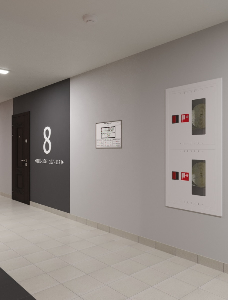 Дизайн подъезда многоквартирного дома в Уфе