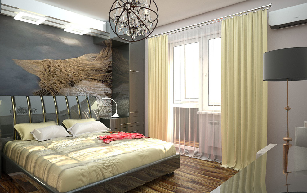 Обложка проекта: 3-х комнатная квартира на Челюскинцев. Спальня.