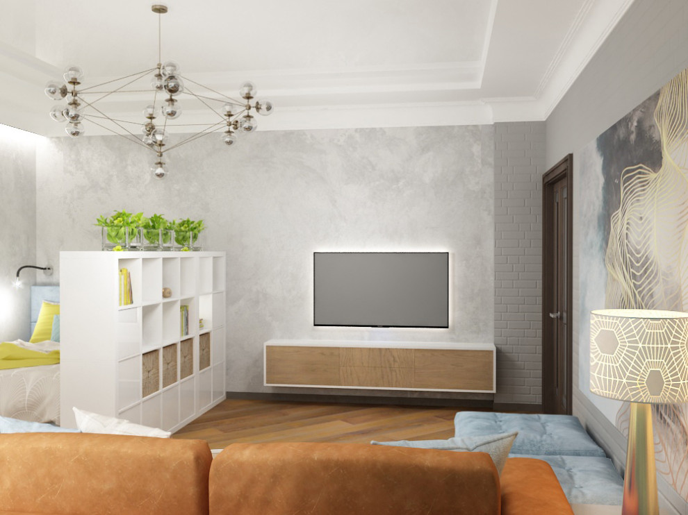 Гостиная-спальня-кабинет