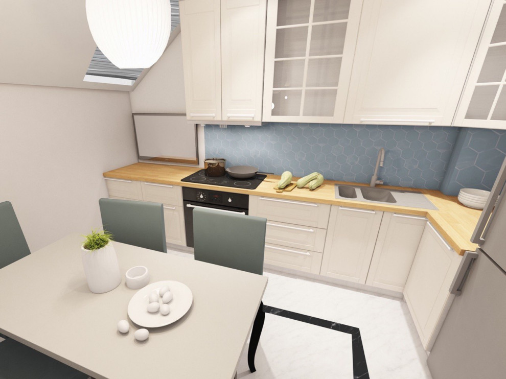 Кухня мансарда