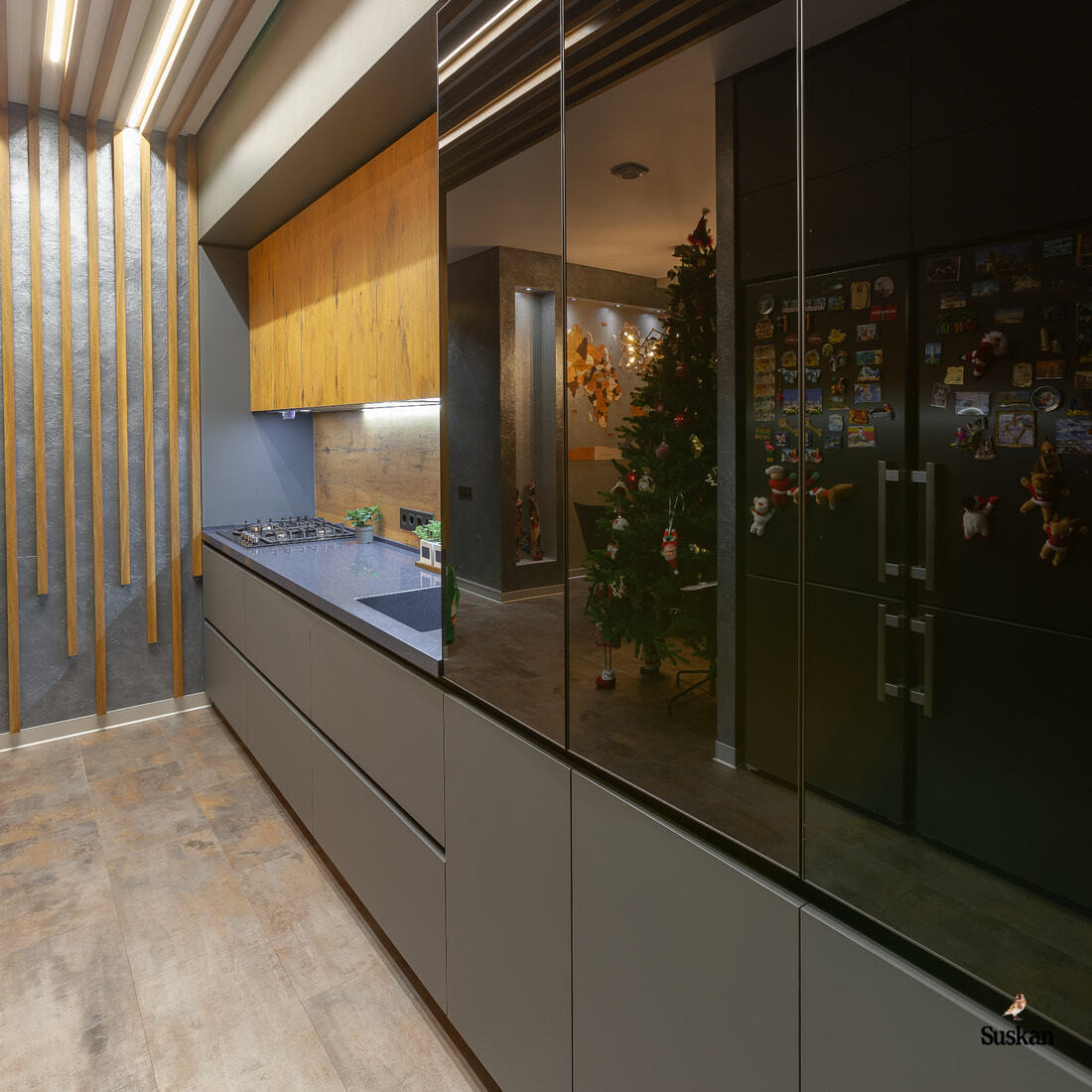 Вид на кухонный гарнитур