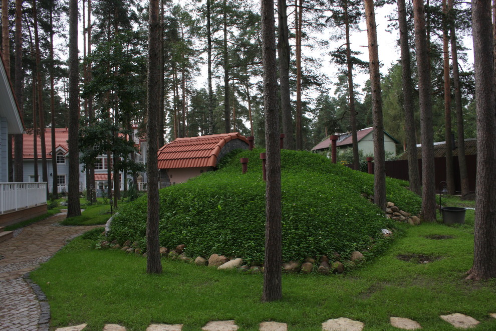 Реализация ландшафтного проекта в сосновом лесу