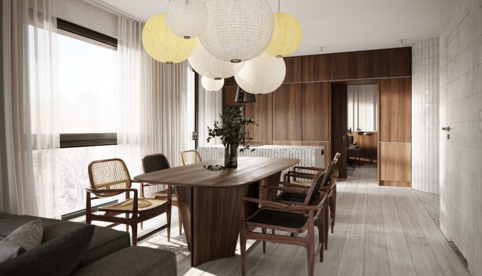 Гостиная -кухня из проекта квартира для режессера