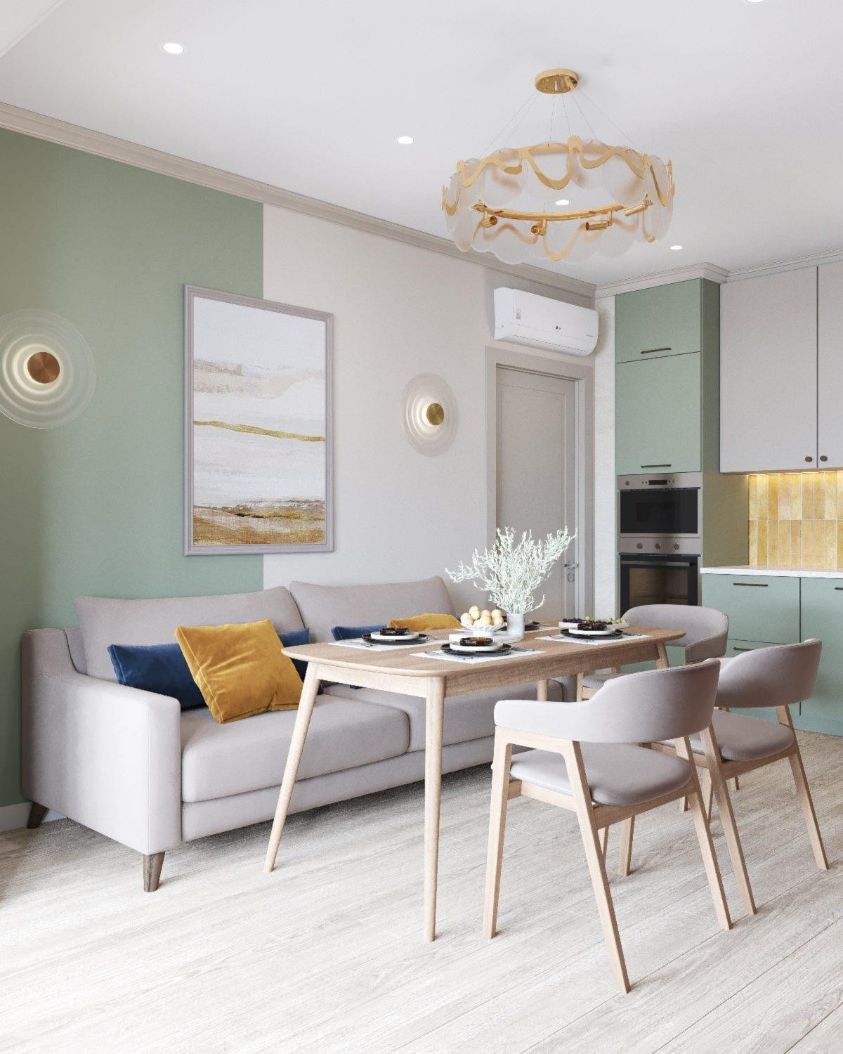 Яркая эклектичная квартира 85м2 в Новороссийске