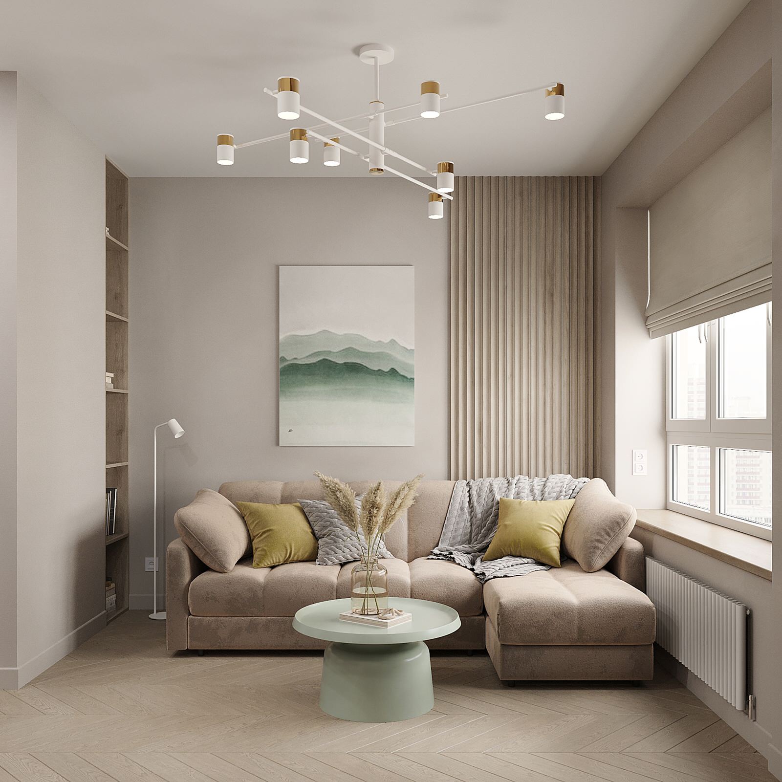 Жк "Огни", проект квартиры-студии в Москве.