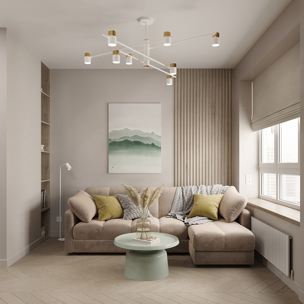 Жк "Огни", проект квартиры-студии в Москве.