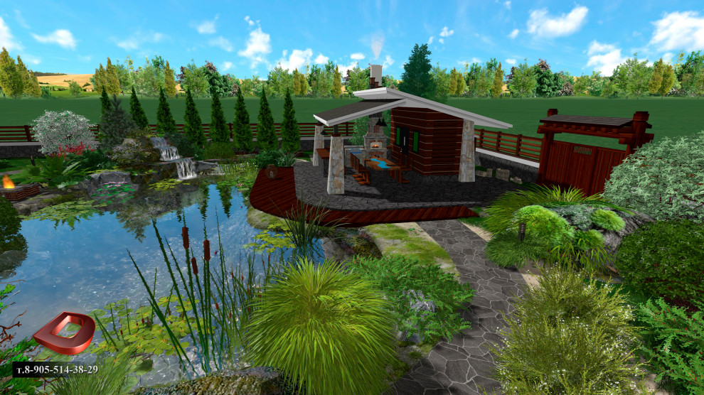 Проект ландшафтного дизайна участка 20 соток,