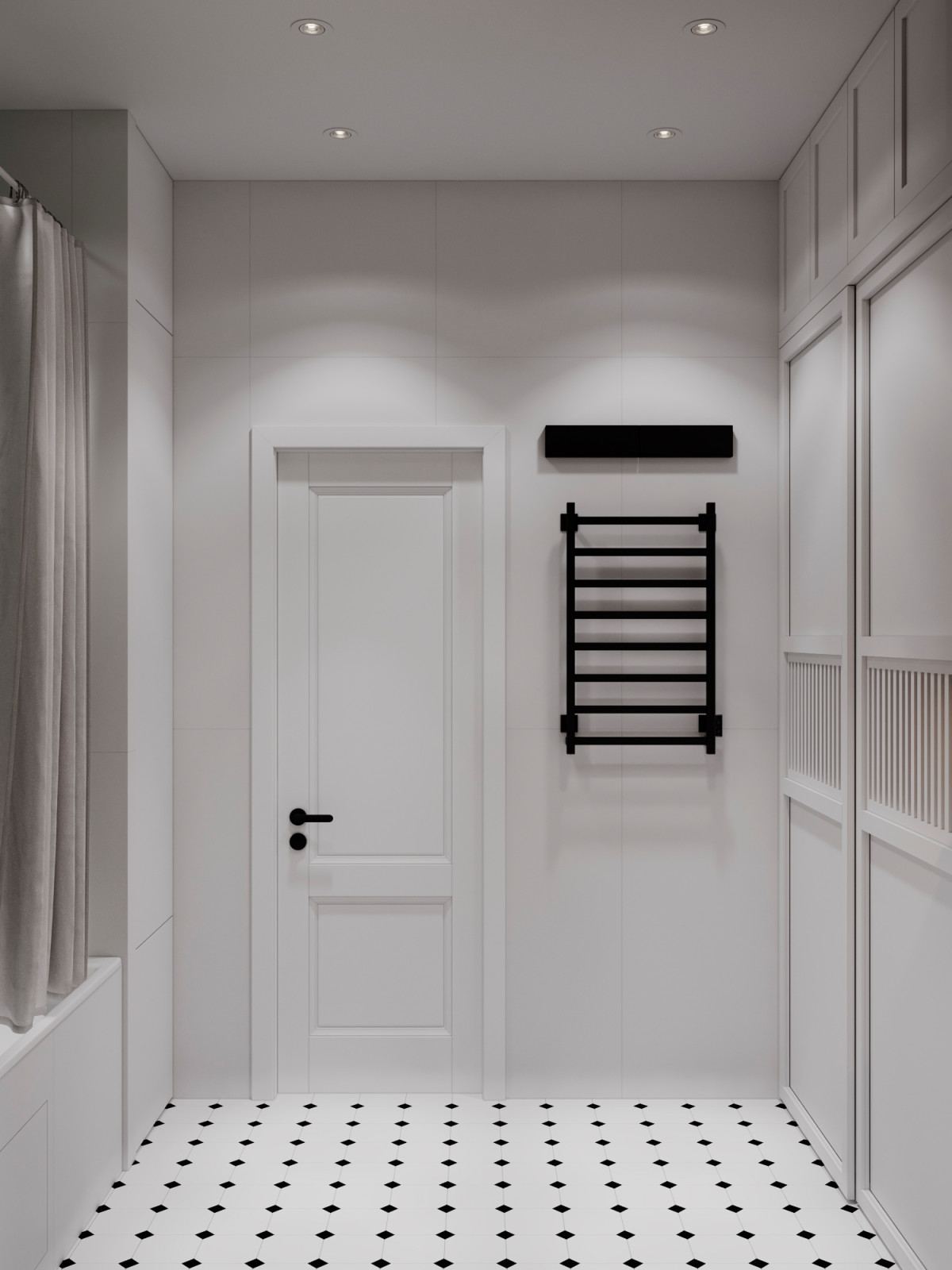 Светлый интерьер с цветовыми акцентами в ЖК Level Стрешнево