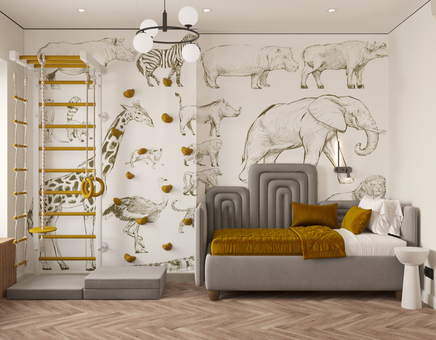 Дизайн-проект для семьи с двумя  маленькими детьми