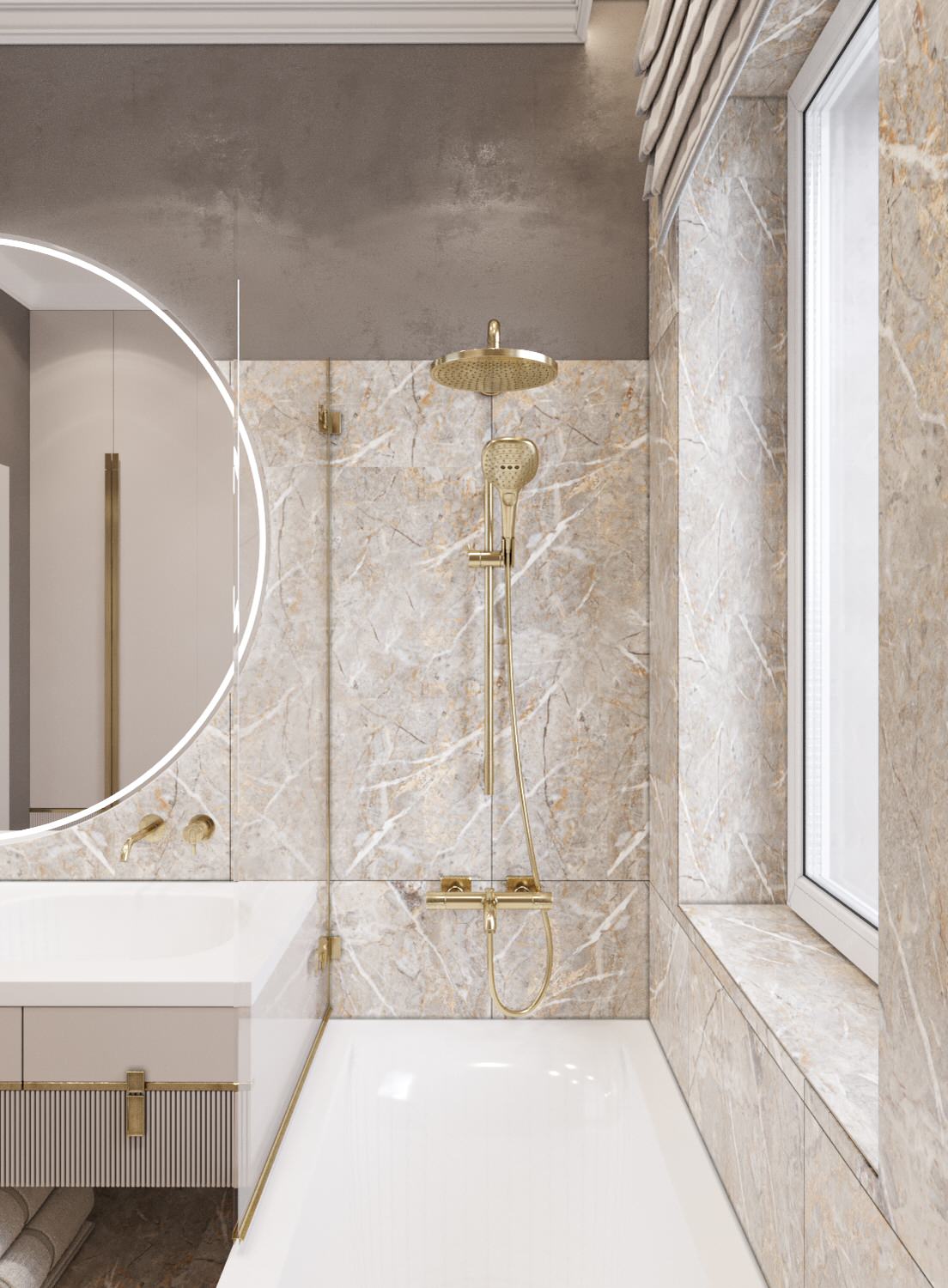 Ванная комната, частный дом