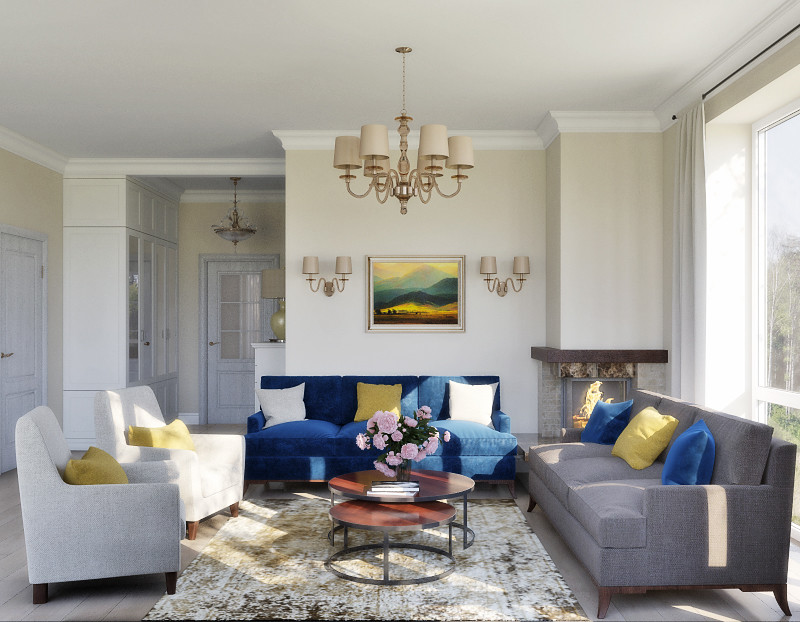 Неоклассика с видом на сосновый лес