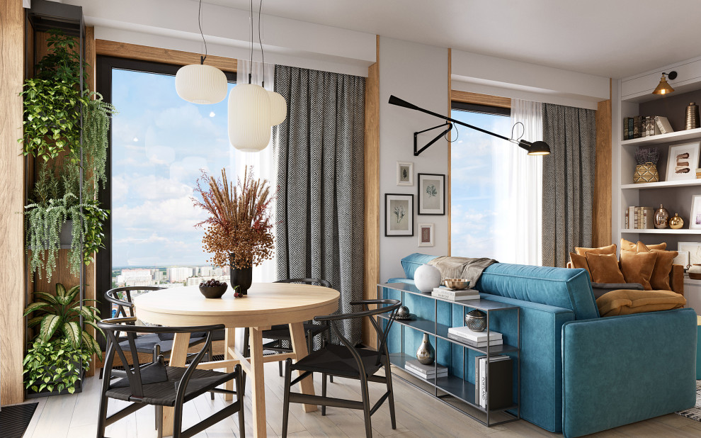 Квартира с зелеными акцентами