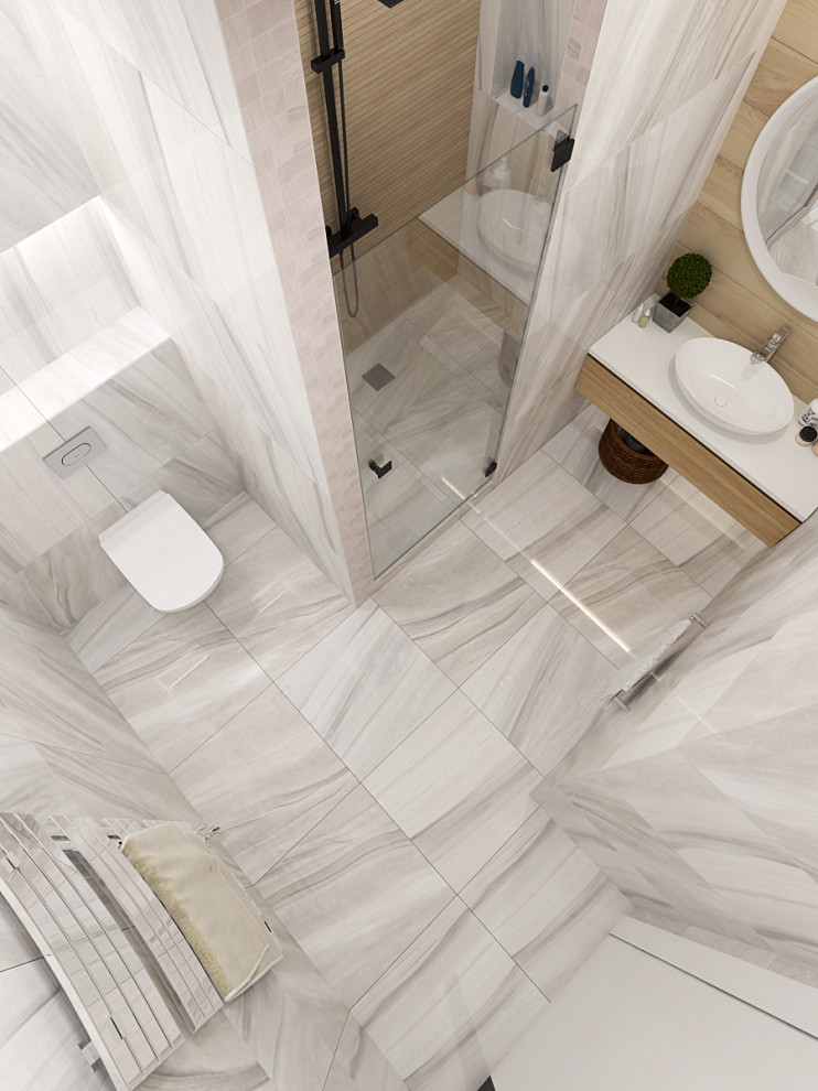 Обложка проекта: Этюд в теплых тонах: 4-комнатная квартира 106 м2