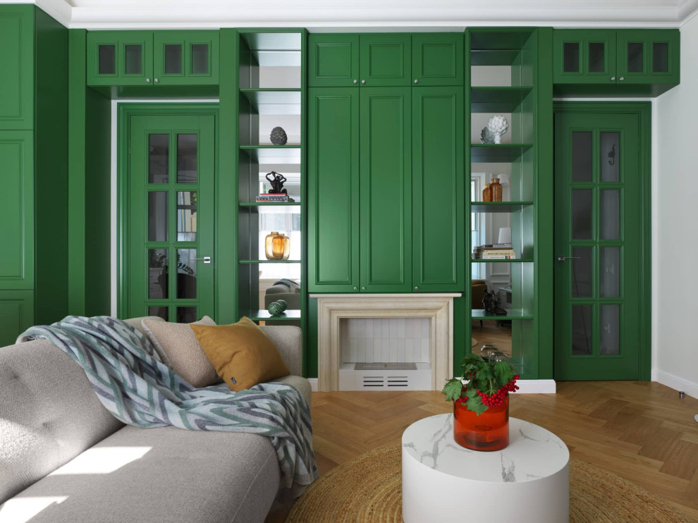 Дизайн и ремонт квартиры в Пречистенском переулке — Зелёный лейтмотив