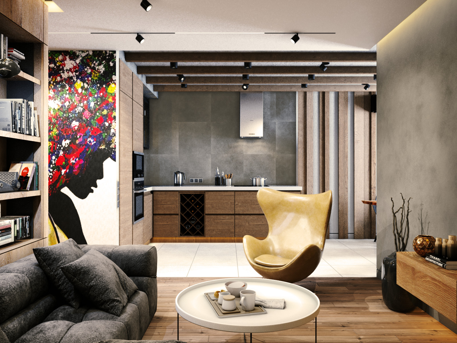 Кухня-гостиная со столовой зоной, 30.41м²
