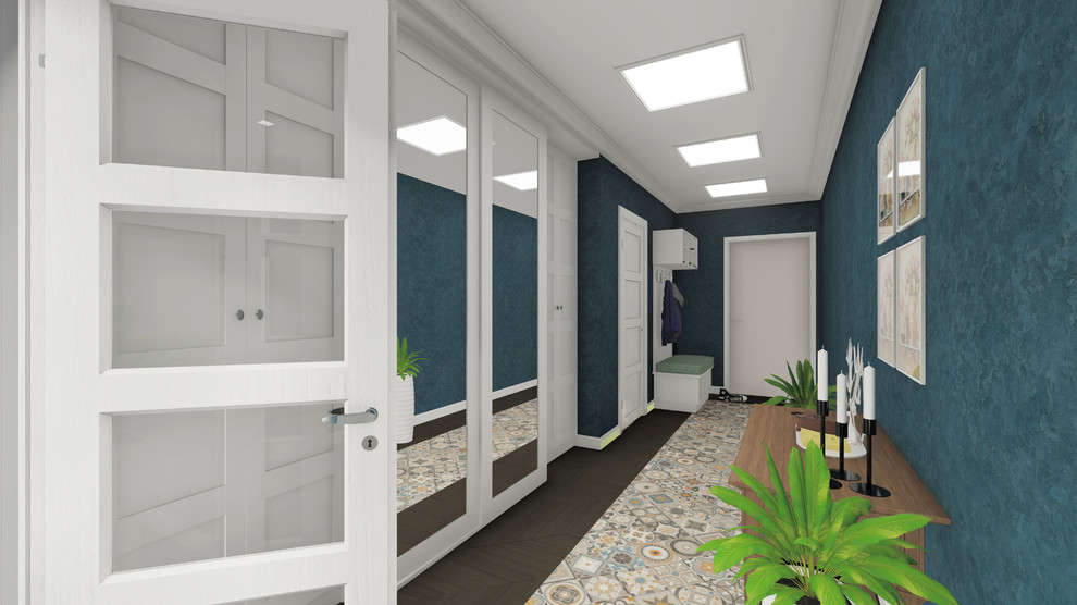 Прихожая в американско-скандинавском стиле (ленпроект, Сургут)