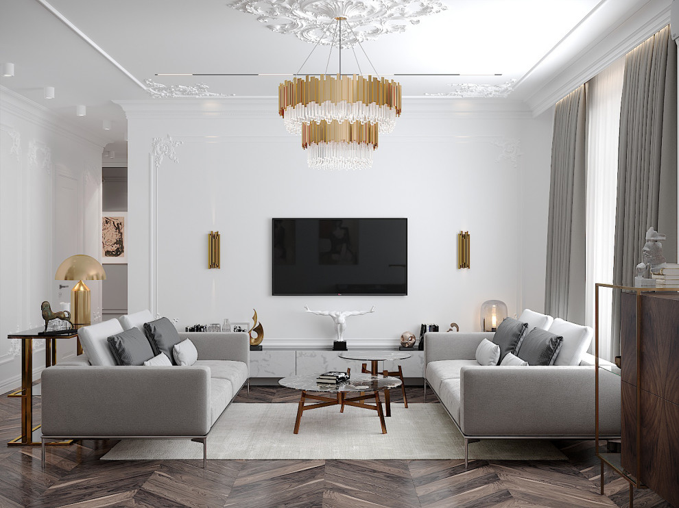 Обложка проекта: Дизайн-проект апартаментов 113 м2 в МФК «Match Point» (2020г.)