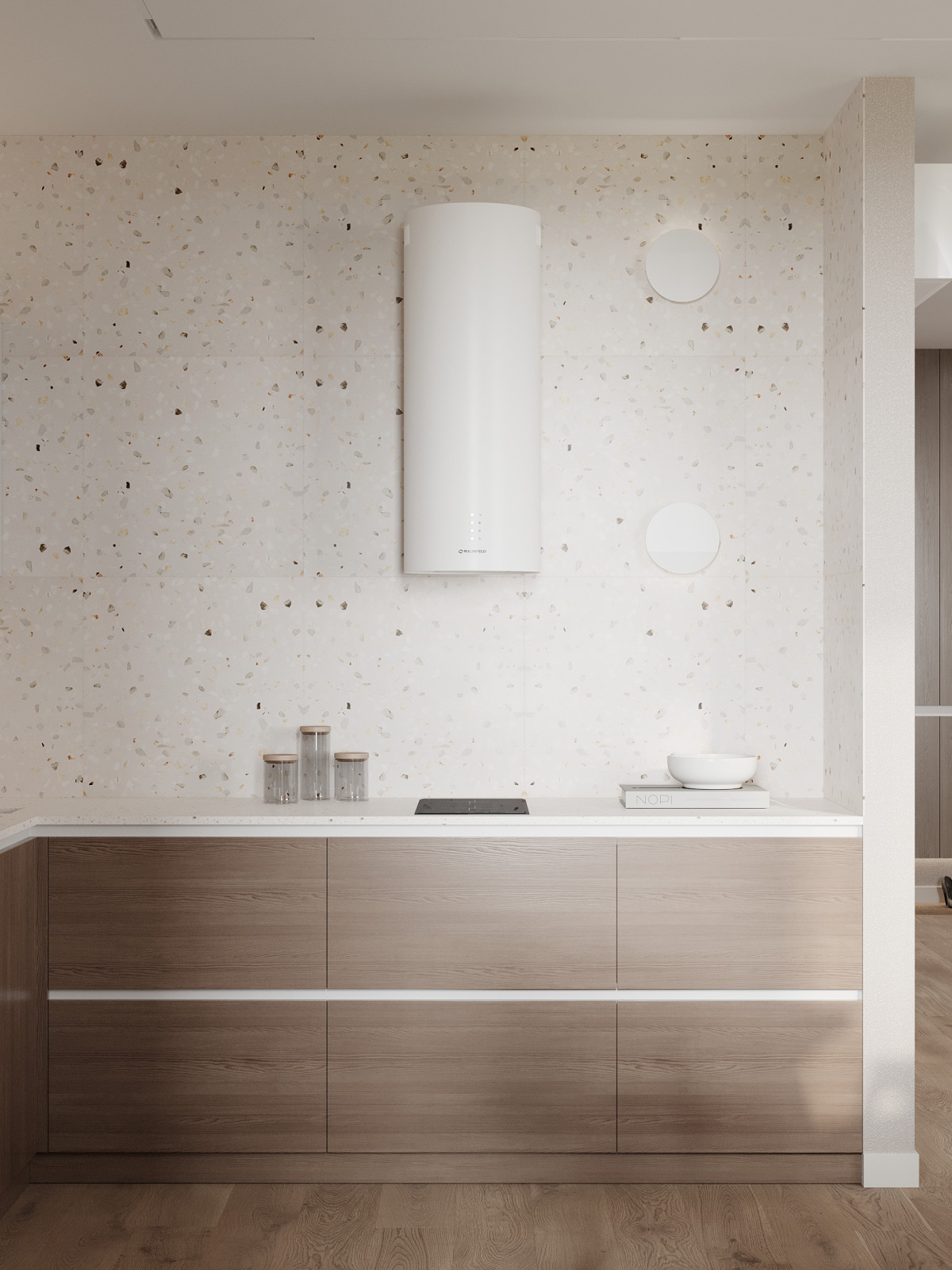 ЖК «Ultra City», квартира в стиле современный минимализм в теплой светлой гамме