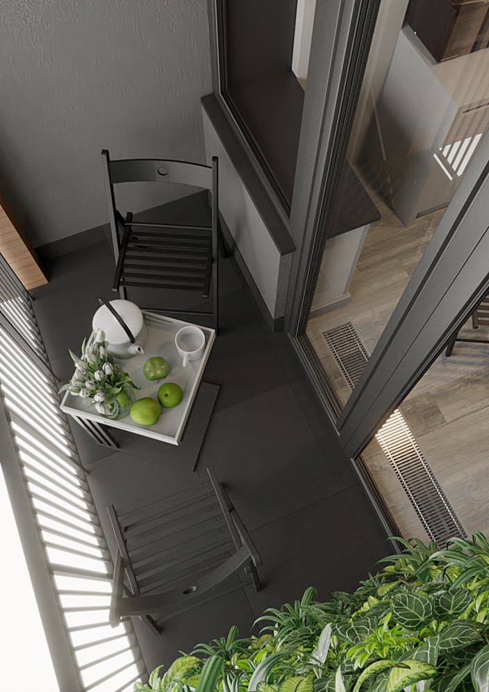 Дизайн проект балкона.