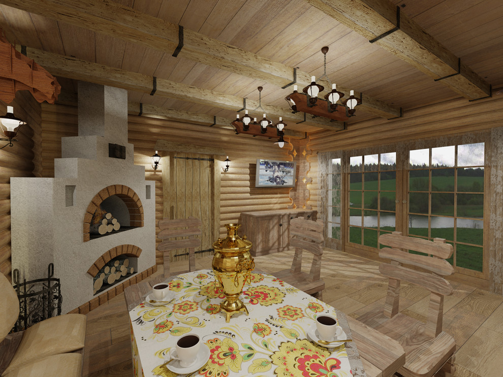 Бассейн в натуральном стиле.