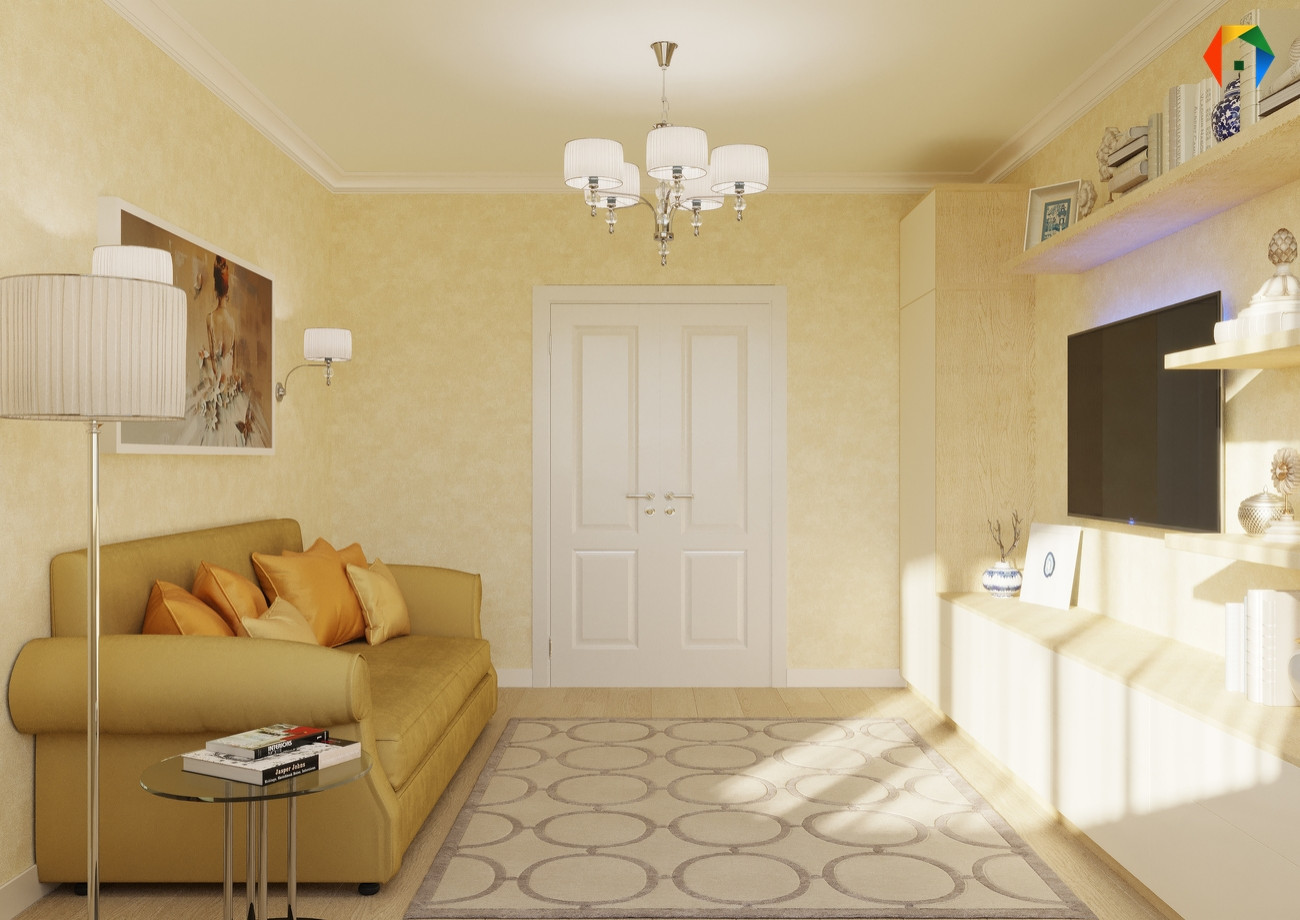 Дизайн трешки в песочных тонах