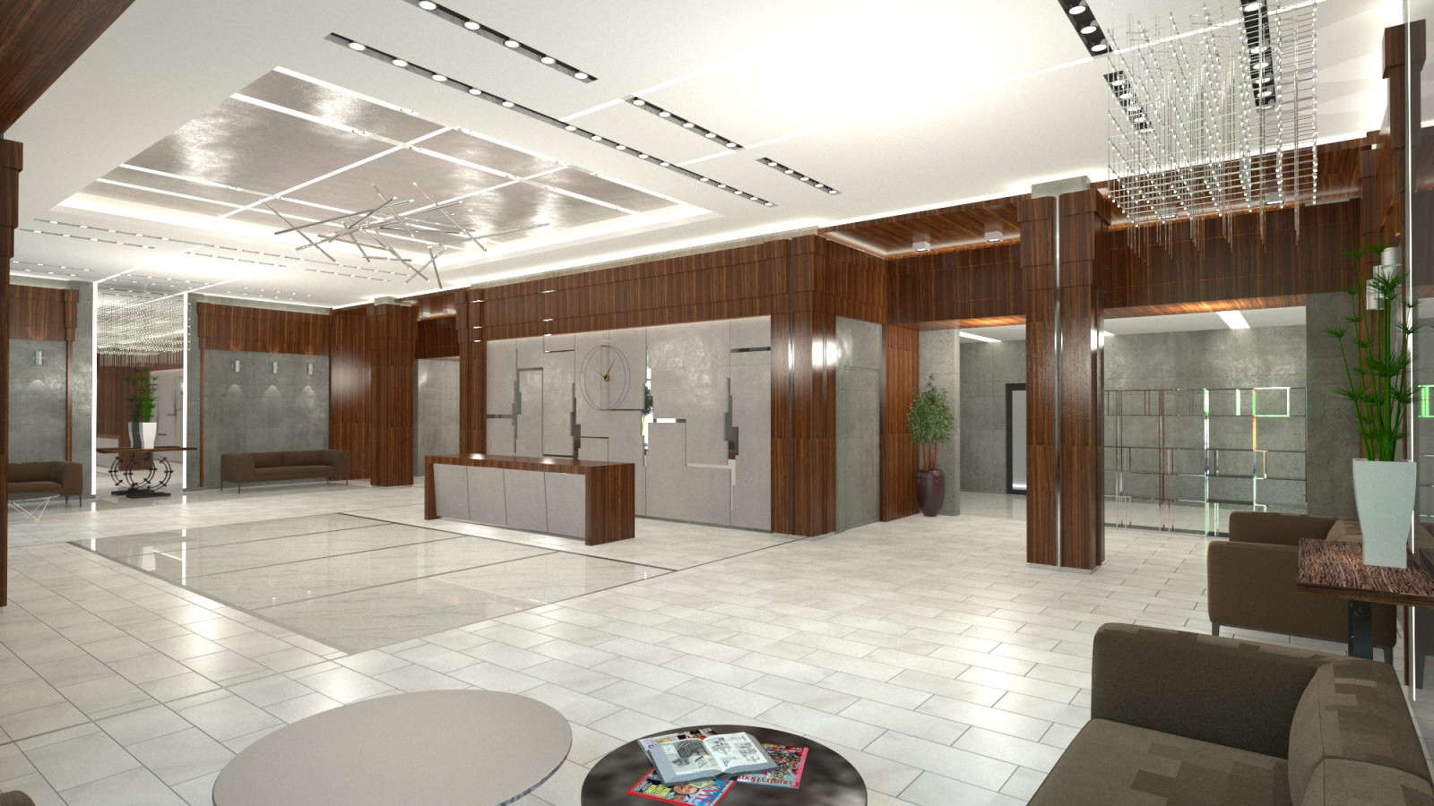 входной холл жилого дома премиум класса(проектное предложение)