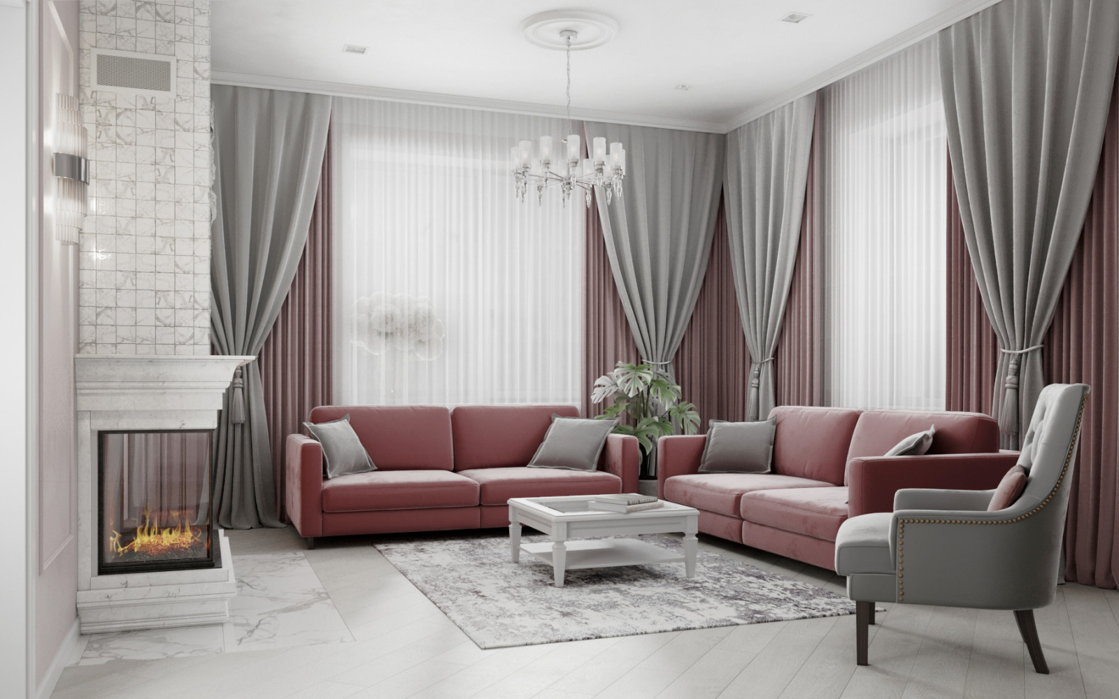 Современный интерьер в коттедже, Нижегородская область