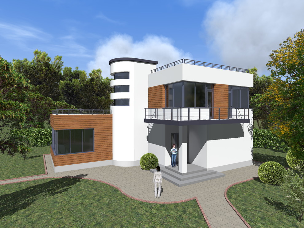 Жилой дом на уклоне