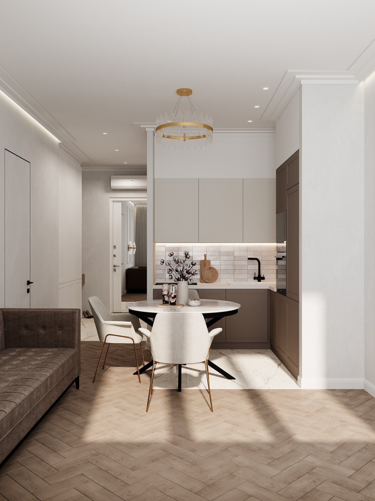 Обложка проекта: Дизайн интерьера евро-двухкомнатной квартиры 40 м2