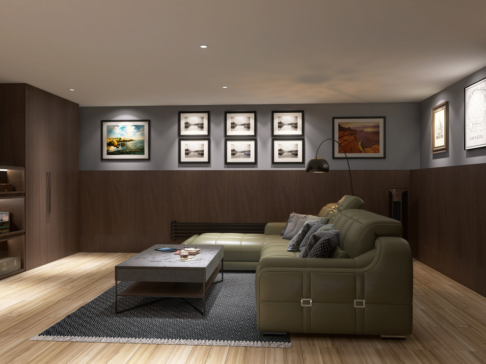 Двухэтажный дом с цокольным этажом 208м2