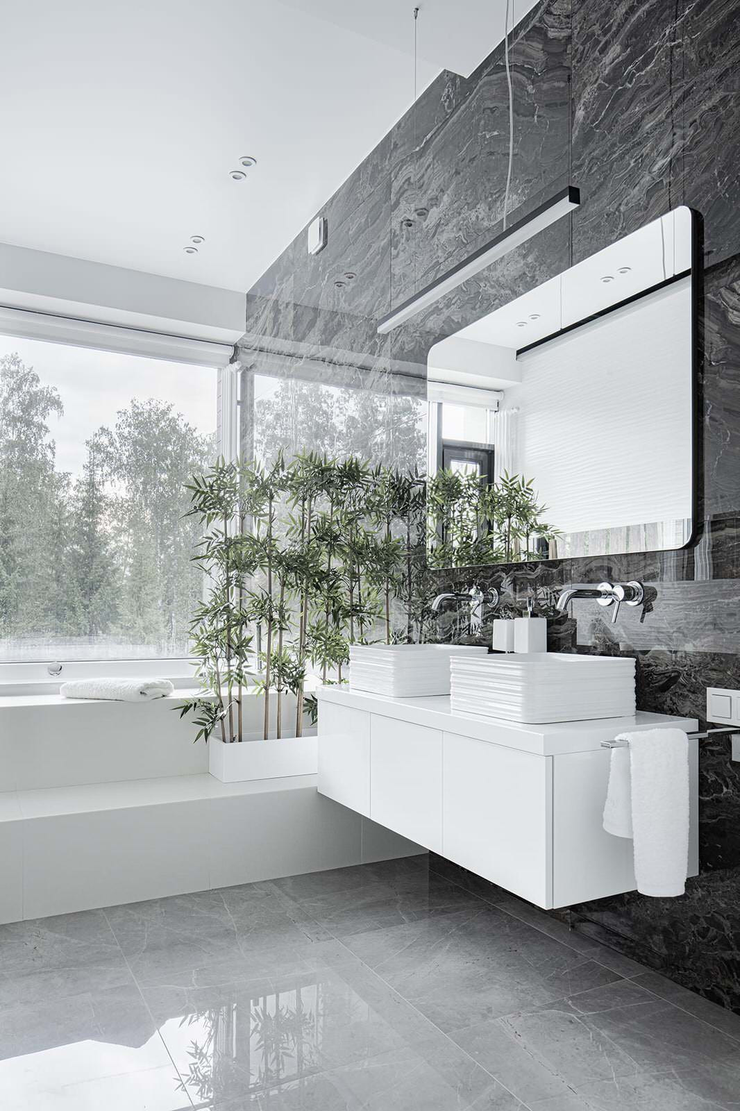 Большой красивый белый дом