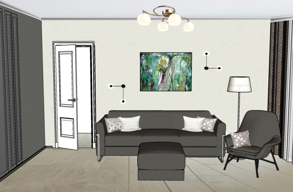 Однокомнатная квартира с оригинальной планировкой для молодой девушки