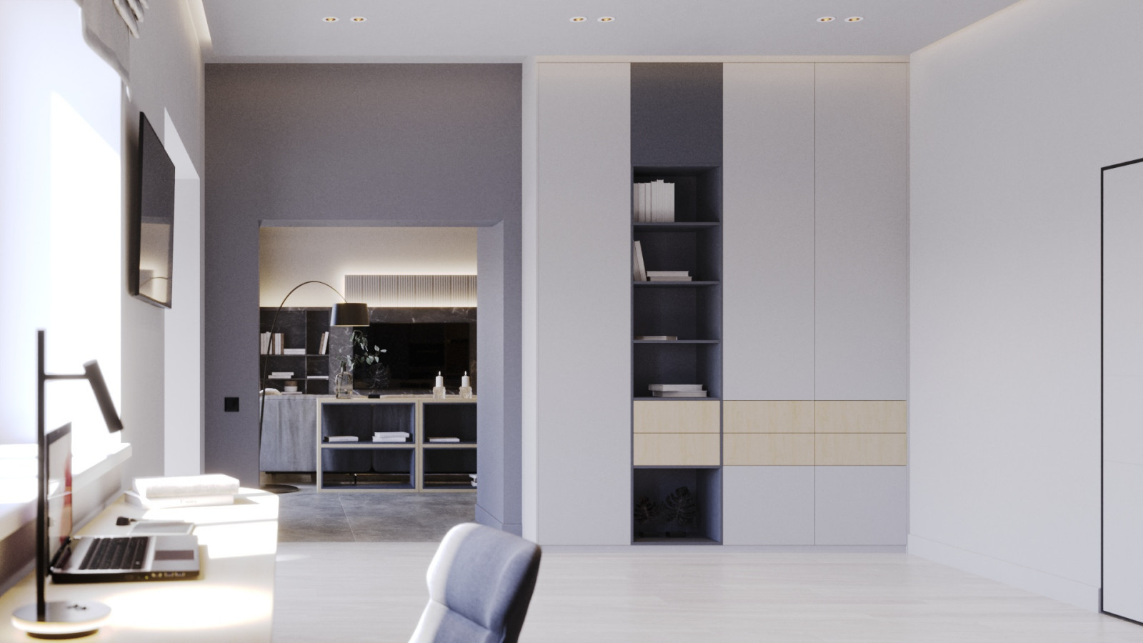 Кухня-гостиная квартиры в Петропавловске.