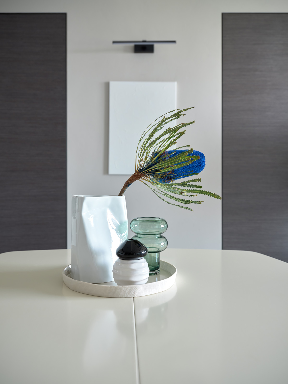 Аппартаменты на 35 этаже. Дизайнер Валерия Москалева. Публикация Elle Decoration