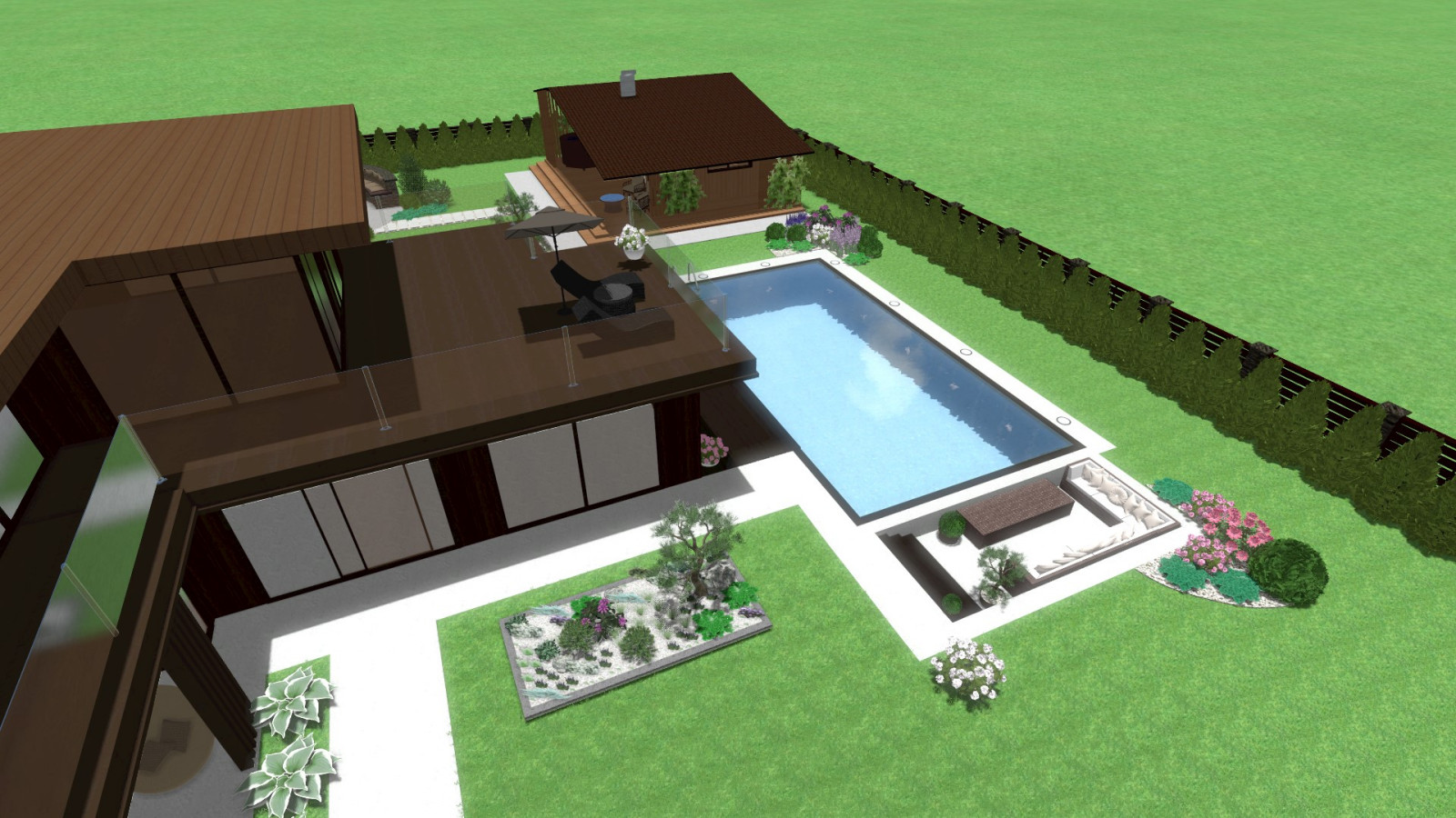 3D ландшафтный проект 1500 руб./сотка + все планы и чертежи