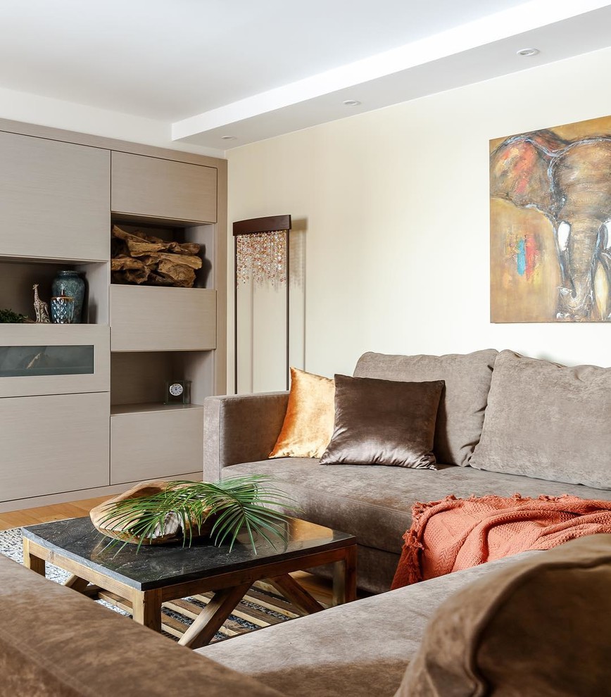 Гостиная с биокамином Planika Fire Line Electronic 990