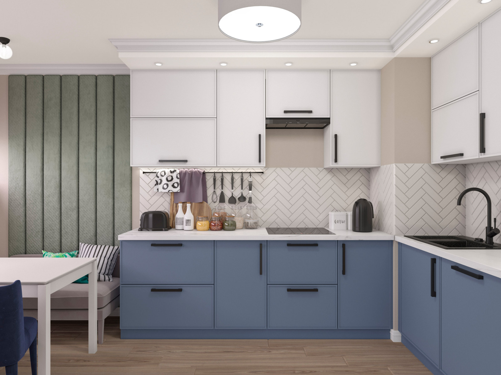 Дизайн-проект. 3-хкомнатная квартира в ЖК "Государев Дом". Видное. 2018 г.