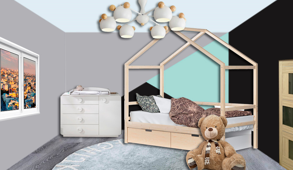 #07 Детская комната в синих оттенках