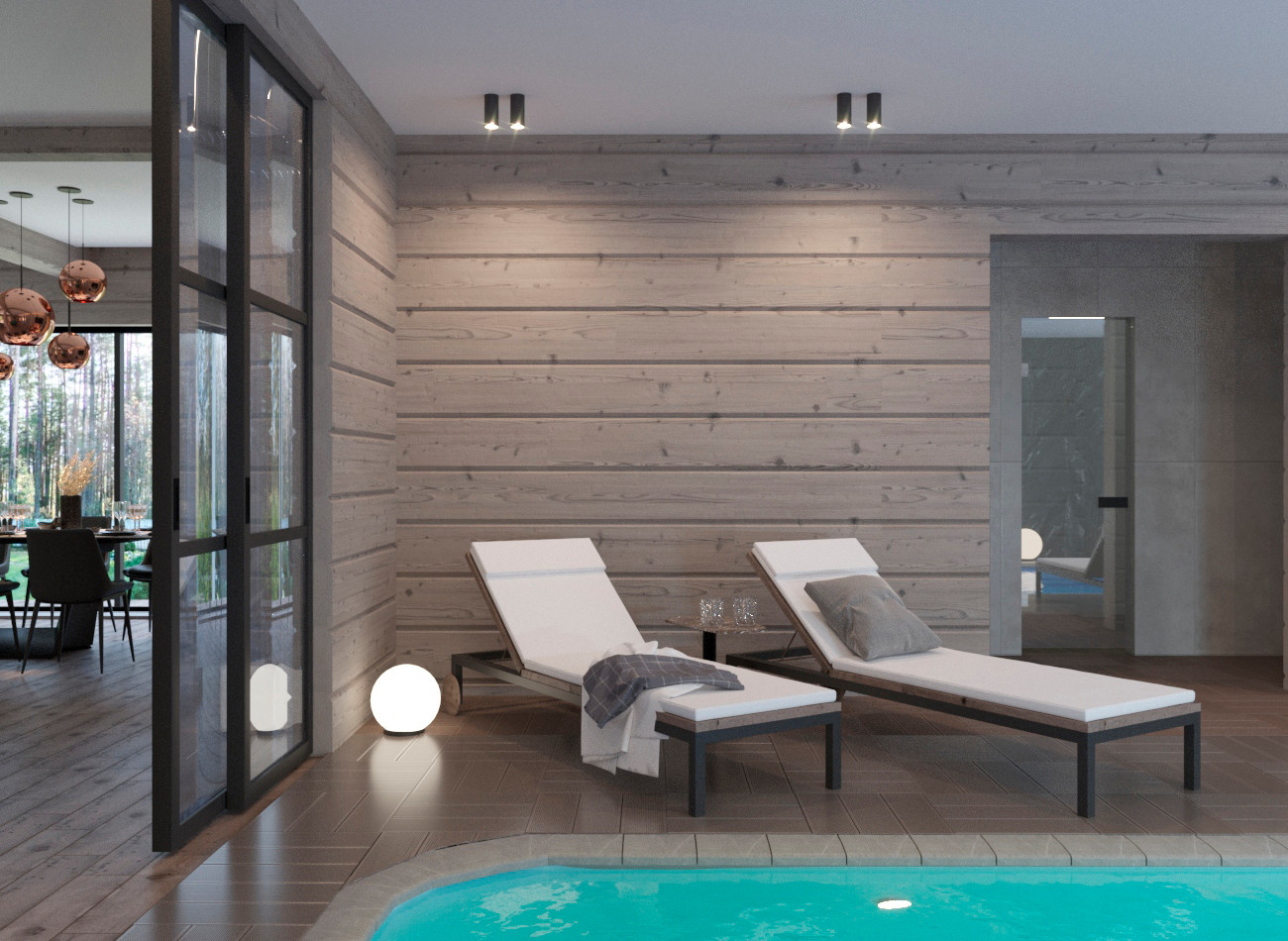 ЗАГОРОДНЫЙ ДОМ из клеёного бруса 500м2