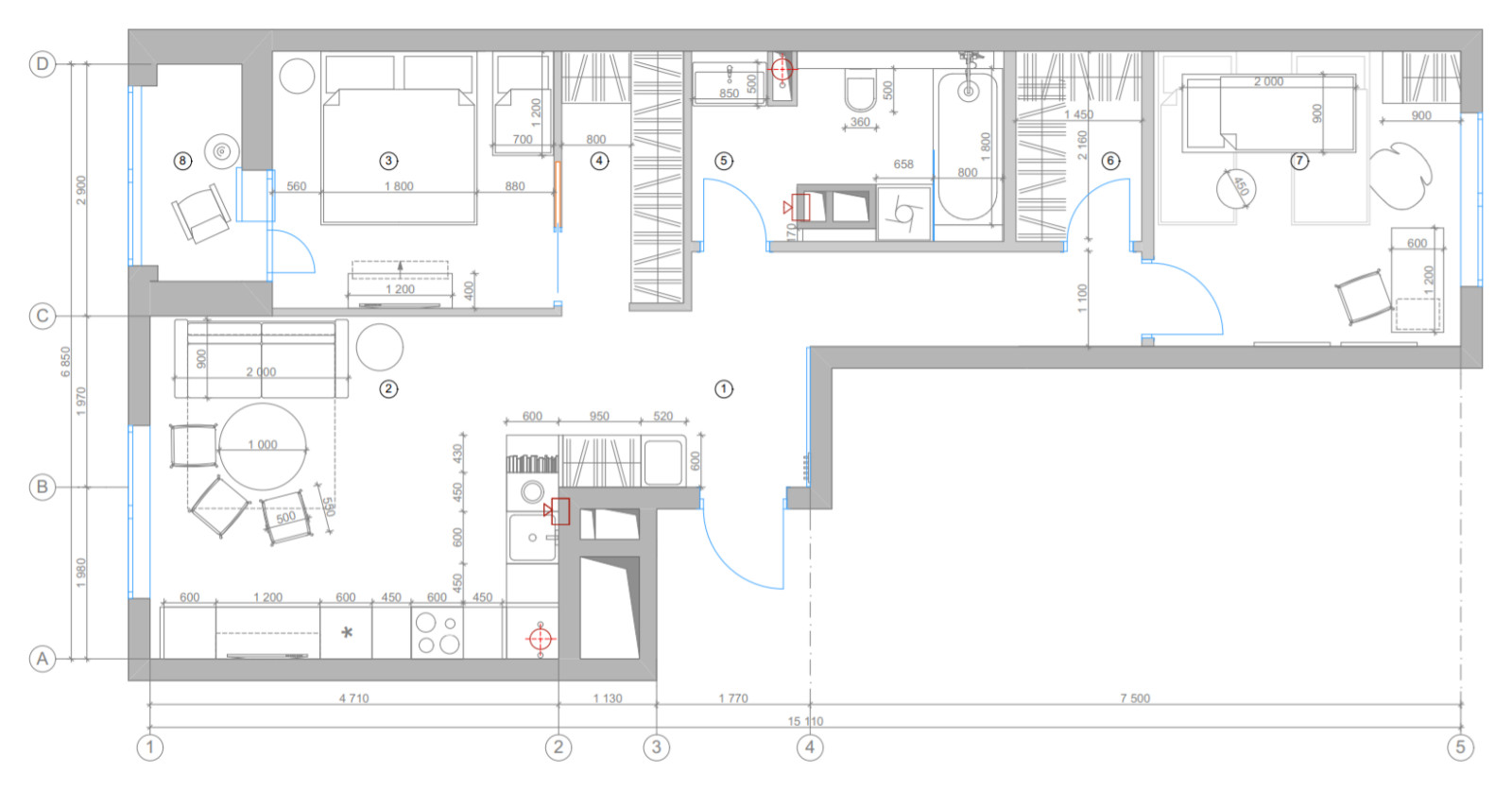 Квартира в ЖК Зиларт, 67 м²