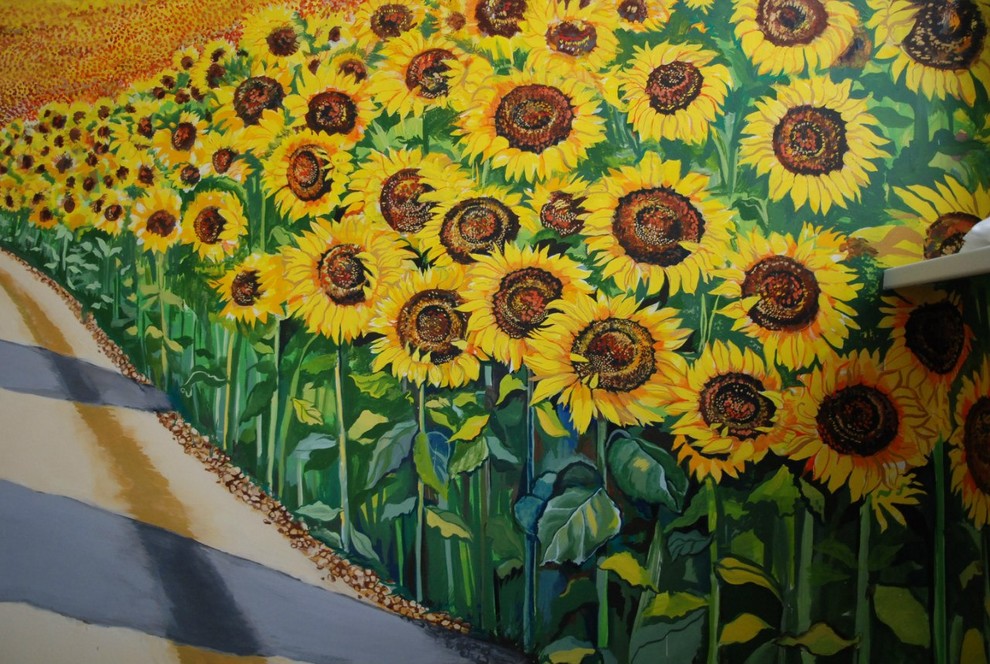Роспись подсолнухи