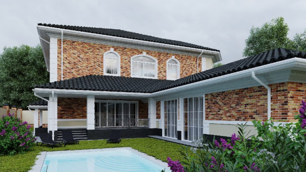 Проект дома с элементами классической архитектуры